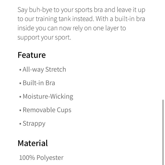 Fabletics Kessler Built in Bra Tank - Picture 6 of 6